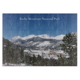 Uitsnijdplaat van het nationale park Rocky Mountai Snijplank