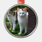 Uitspelen van katten metalen ornament (Voorkant)