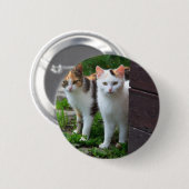 Uitspelen van katten ronde button 5,7 cm (Voorkant /achterkant)