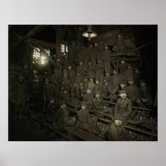 UITSPLITSEN - PENNSYLVANIË - STEENKOOL MINE 1911 POSTER (Voorkant)