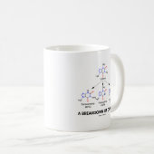 Uitsplitsing van cafeïne (chemische moleculen) koffiemok (Voorkant rechts)