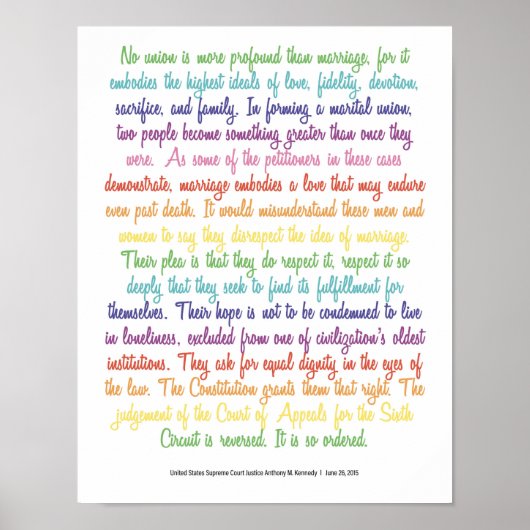 uitspraak hof voor homohuwelijken poster (Voorkant)