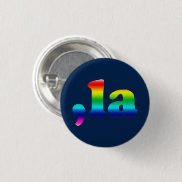 Uitspraak van Comma La kamala Rainbow Pride Navy Ronde Button 3,2 Cm