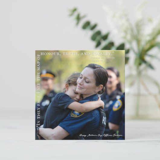 Uitspraak van Modern Moederdag Keepsake First Resp Feestdagenkaart (Staand voorkant)