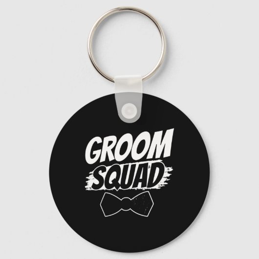 Uitspraken voor bruidegom squad Bruiloft Sleutelhanger (Voorkant)
