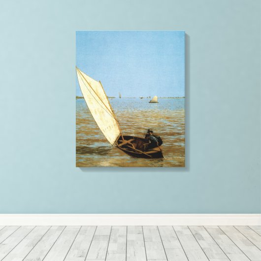 Uitspringen na regen canvas afdruk (Insitu (Houten vloer))