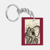 Uitstaand Octopus Sleutelhanger (Voorkant Links)