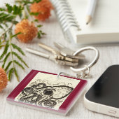 Uitstaand Octopus Sleutelhanger (Voorkant Rechts)