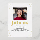 Uitstaande klasse Folie Afstuderen Folie Uitnodiging (Achterkant)