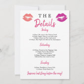 Uitstapje Bachelorette Weekend Kus de Miss Kaart (Achterkant)