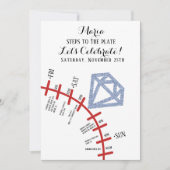 Uitstapje-itinerarium voor baseball bachelorette-w kaart (Voorkant)