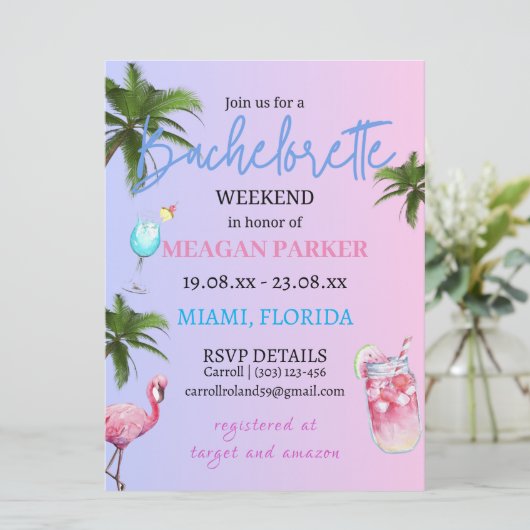 Uitstapje met de meiden | Miami Beach Kaart (Staand voorkant)