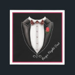 Uitstapje voor jongens Tuxedo Feest Servetten<br><div class="desc">*Personaliseer uw servetten door persoonlijke tekst toe te voegen.</div>