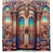 Uitstapjes vanaf het garderobe douchegordijn (Voorkant)