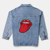 UITSTEKEN VAN TONG MONDLIPPEN DENIM JACKET (Achterkant)