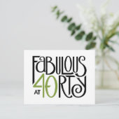 Uitstekend 40 groen Briefkaart (Staand voorkant)