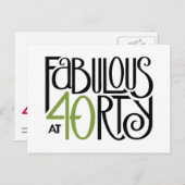 Uitstekend 40 groen Briefkaart (Voorkant / Achterkant)