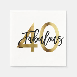Uitstekend 40e Moderne Elegante Chic Gouden Verj Servet