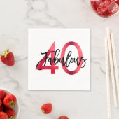 Uitstekend 40e | Moderne elegante chique rode verj Servet (Insitu)