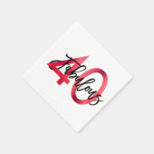 Uitstekend 40e | Moderne elegante chique rode verj Servet (Hoek)