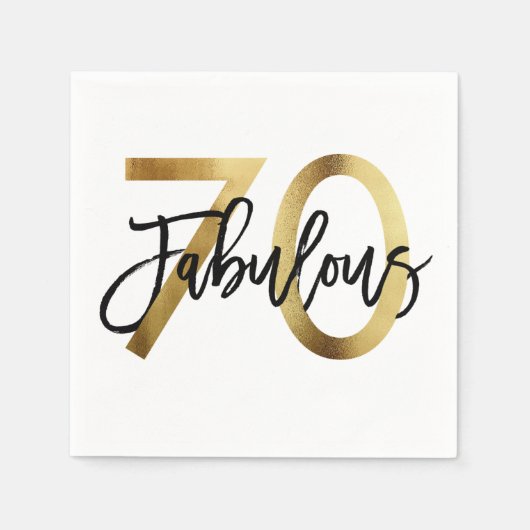 Uitstekend 70e | Moderne Elegante Chic Gouden Verj Servet (Voorkant)