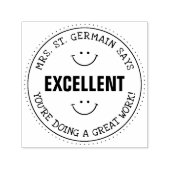 Uitstekend | Aangepaste leraren Zelfinktende Stempel (Design)