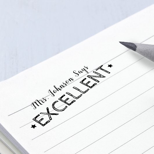 Uitstekend | Aangepaste leraren Zelfinktende Stempel