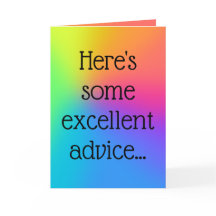 "Uitstekend advies" Grappige kaart