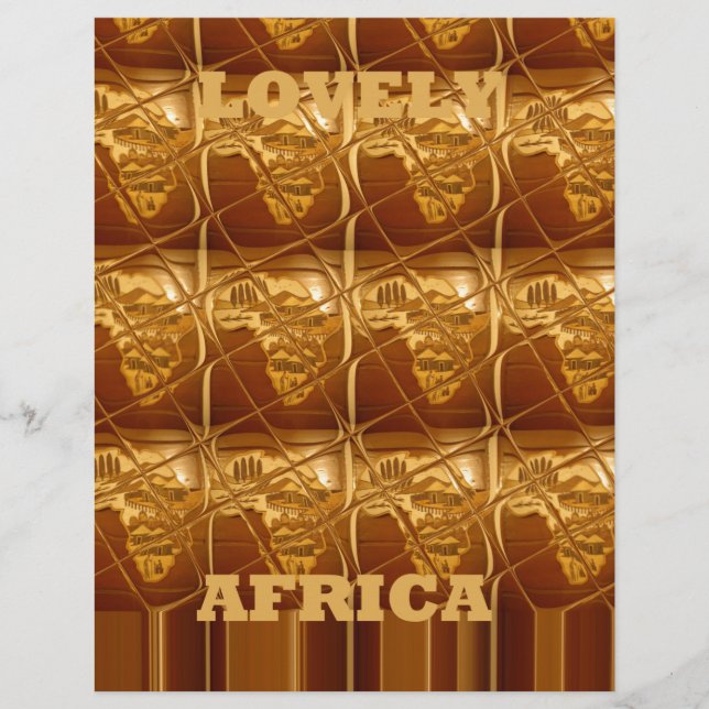 Uitstekend Afrikaanse kaart — Golden design (Voorkant)