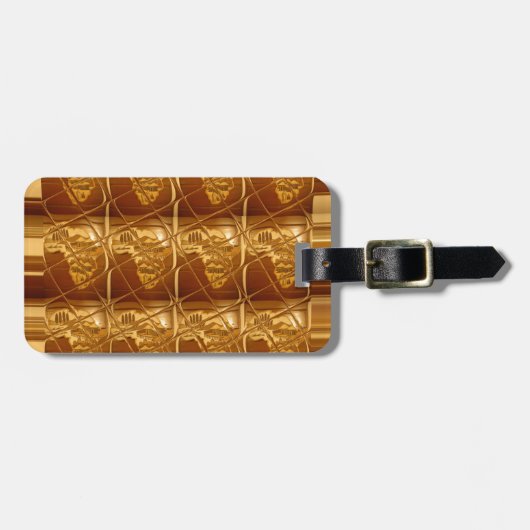 Uitstekend Afrikaanse kaart — Golden design Bagagelabel (Voorkant horizontaal)