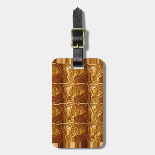 Uitstekend Afrikaanse kaart — Golden design Bagagelabel (Voorkant verticaal)