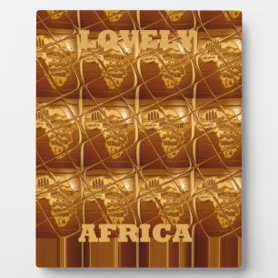 Uitstekend Afrikaanse kaart — Golden design Fotoplaat