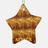 Uitstekend Afrikaanse kaart — Golden design Keramisch Ornament (Links)