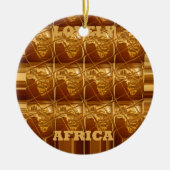 Uitstekend Afrikaanse kaart — Golden design Keramisch Ornament (Voorkant)