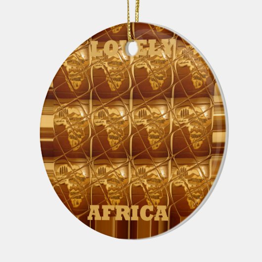 Uitstekend Afrikaanse kaart — Golden design Keramisch Ornament (Links)