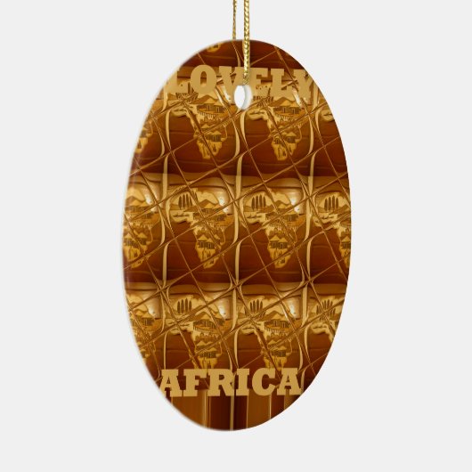 Uitstekend Afrikaanse kaart — Golden design Keramisch Ornament (Rechts)