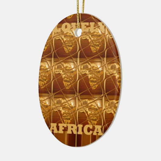 Uitstekend Afrikaanse kaart — Golden design Keramisch Ornament (Links)