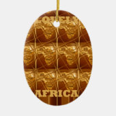 Uitstekend Afrikaanse kaart — Golden design Keramisch Ornament (Voorkant)