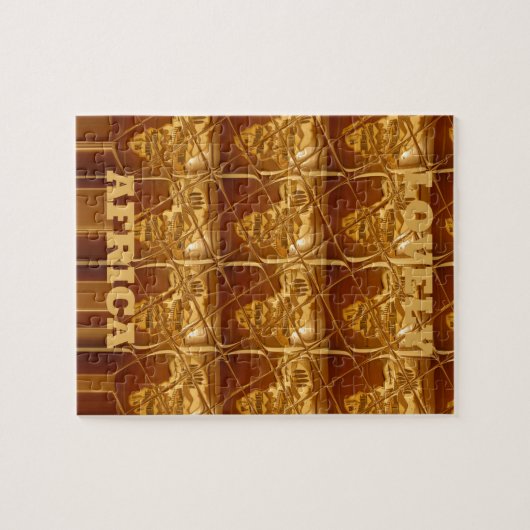 Uitstekend Afrikaanse kaart — Golden design Legpuzzel (Horizontaal)