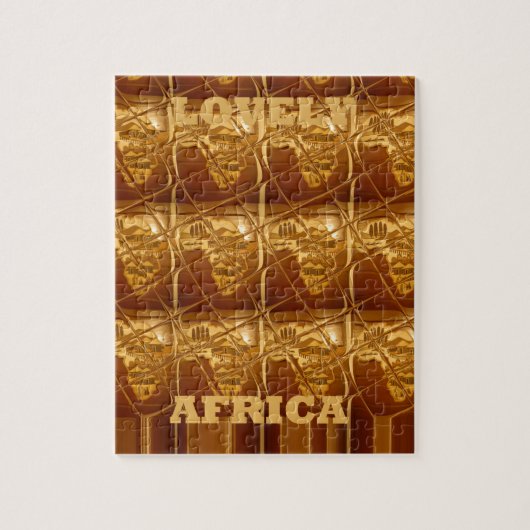Uitstekend Afrikaanse kaart — Golden design Legpuzzel (Verticaal)