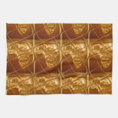 Uitstekend Afrikaanse kaart — Golden design Theedoek (Horizontaal)