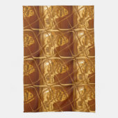 Uitstekend Afrikaanse kaart — Golden design Theedoek (Verticaal)