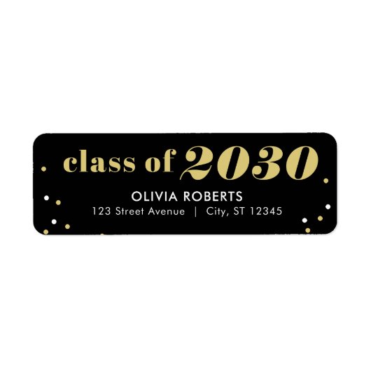 Uitstekend Afstuderen bewerkbaar kleurenlabel Etiket (Voorkant)