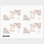 Uitstekend barok Sinaasappel Save the Date Sticker (Vel)