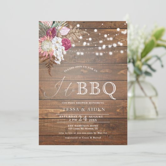 Uitstekend budget I Do BBQ Couples Shower Kaart (Staand voorkant)