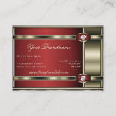 Uitstekend chroomeffect met donkere rode gradiënt visitekaartje (Achterkant)