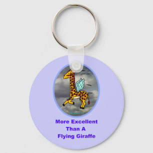 Uitstekend dan een vliegende Giraffe Sleutelhanger
