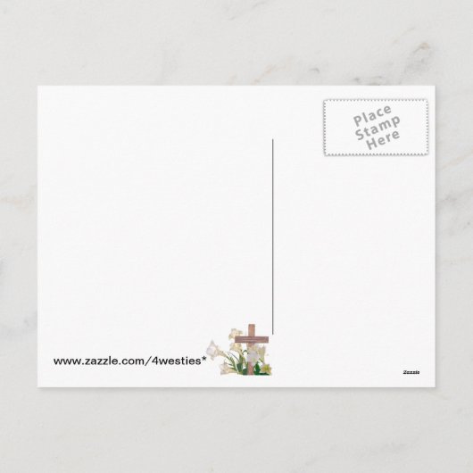 Uitstekend! De Lelies van Pasen & Houten Feestdagenkaart (Achterkant)