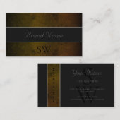 Uitstekend donkergele slangenpatroon en Initialen Visitekaartje (Voorkant / Achterkant)
