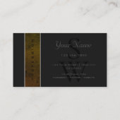 Uitstekend donkergele slangenpatroon en Initialen Visitekaartje (Achterkant)